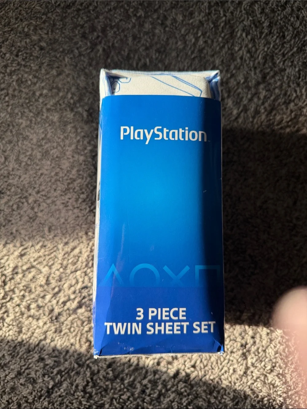 Sony Twin Microfiber Sheet Set - White & Blue